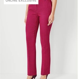 BRAND NEW Ann Taylor, Sophia Straight Pant, Purple Plum, 4P